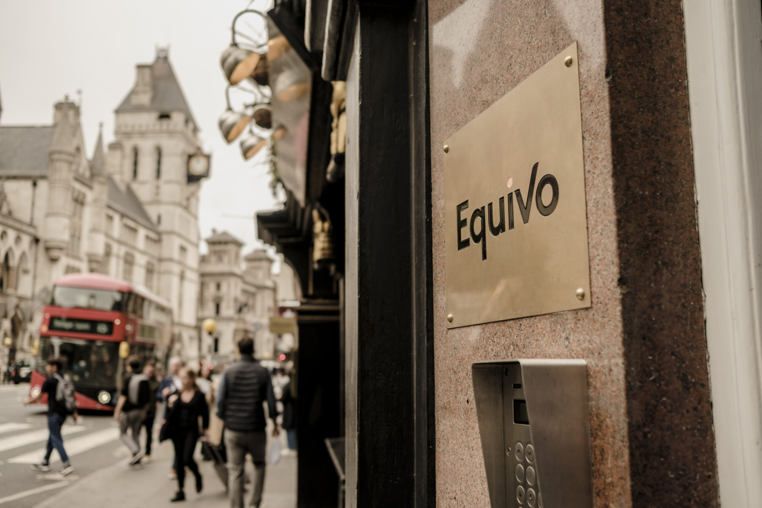 Equivo London Office outside the Royal Courts of Justice