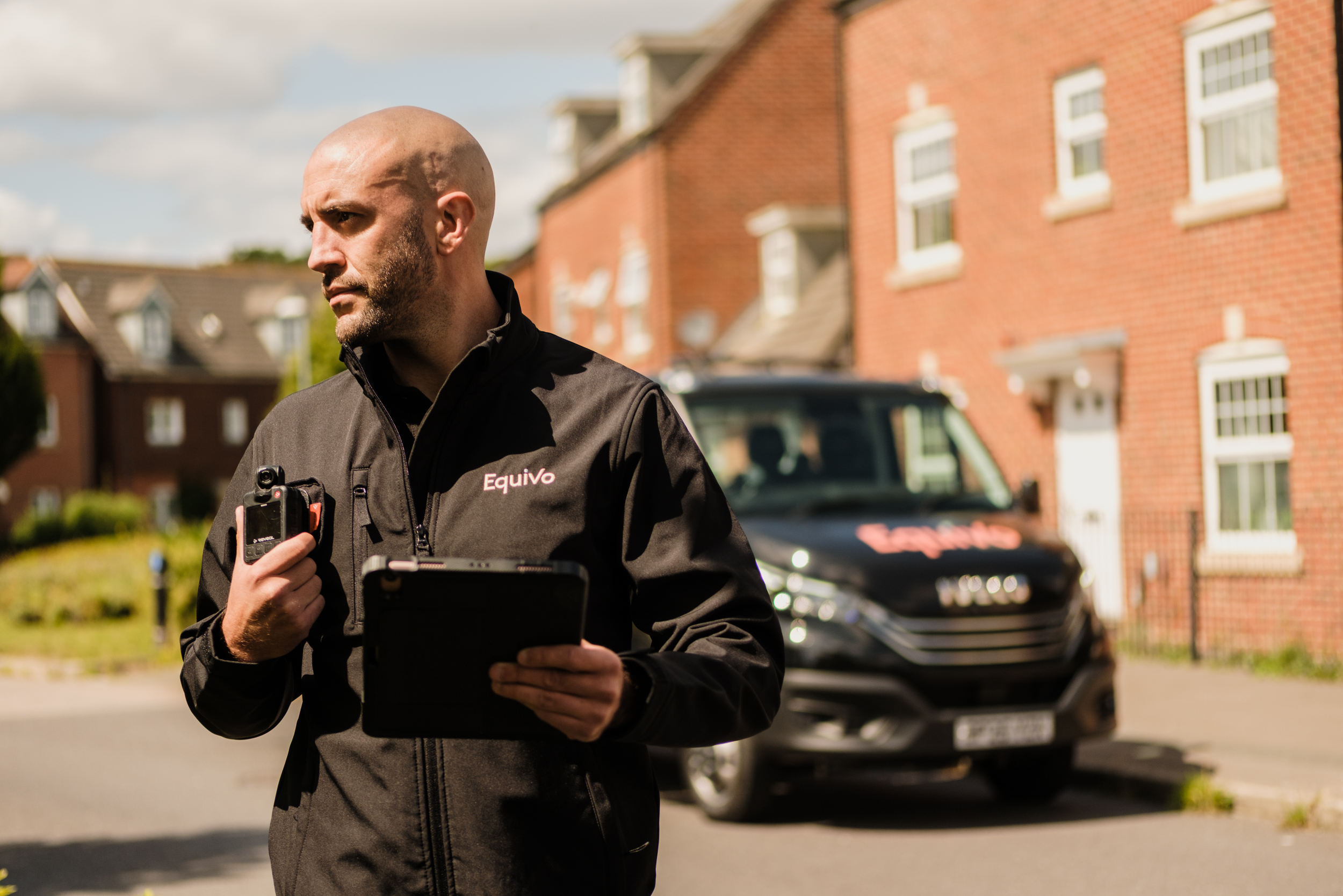 enforcement agent with his vehicle recovery van