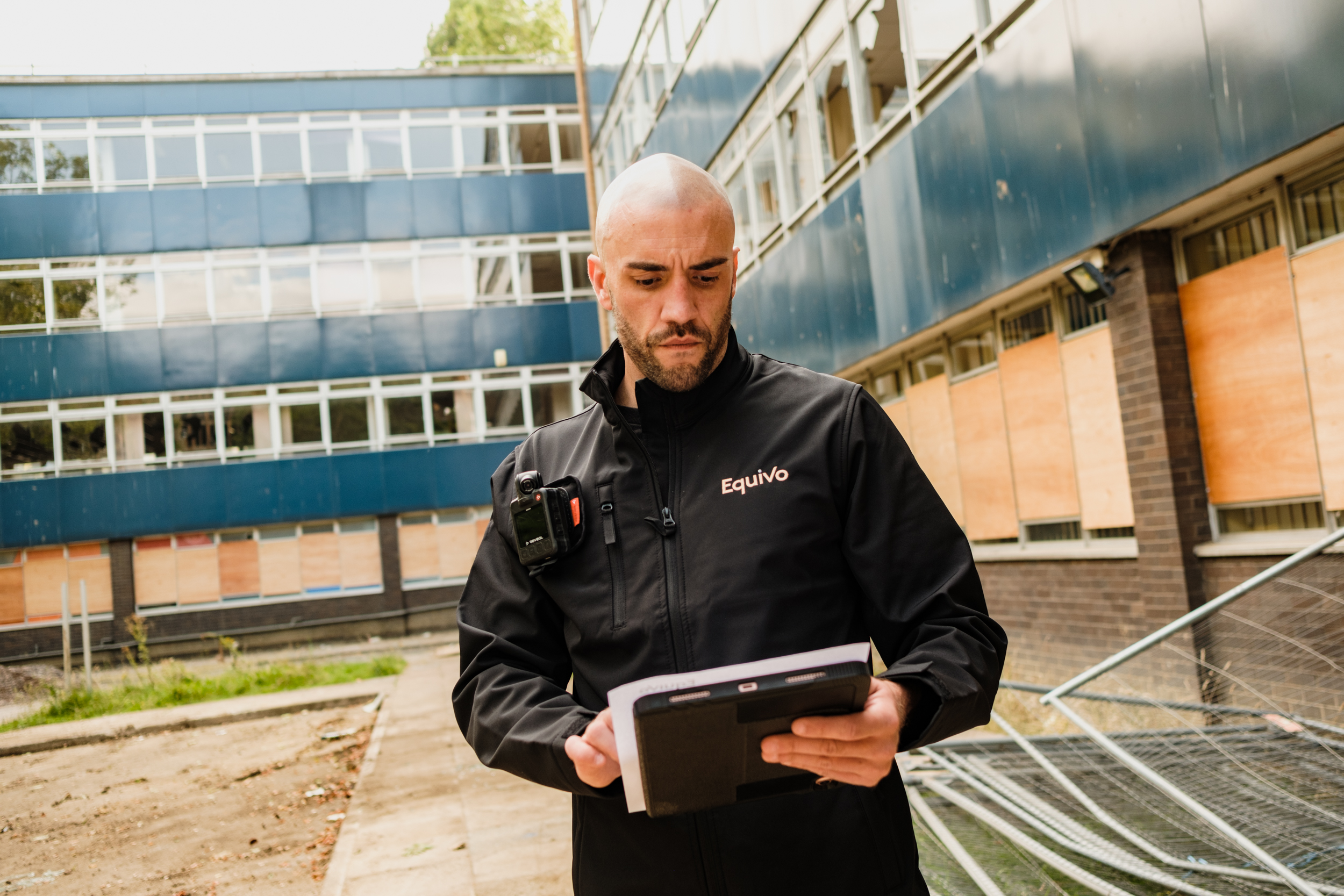 enforcement agent at a squatter site 