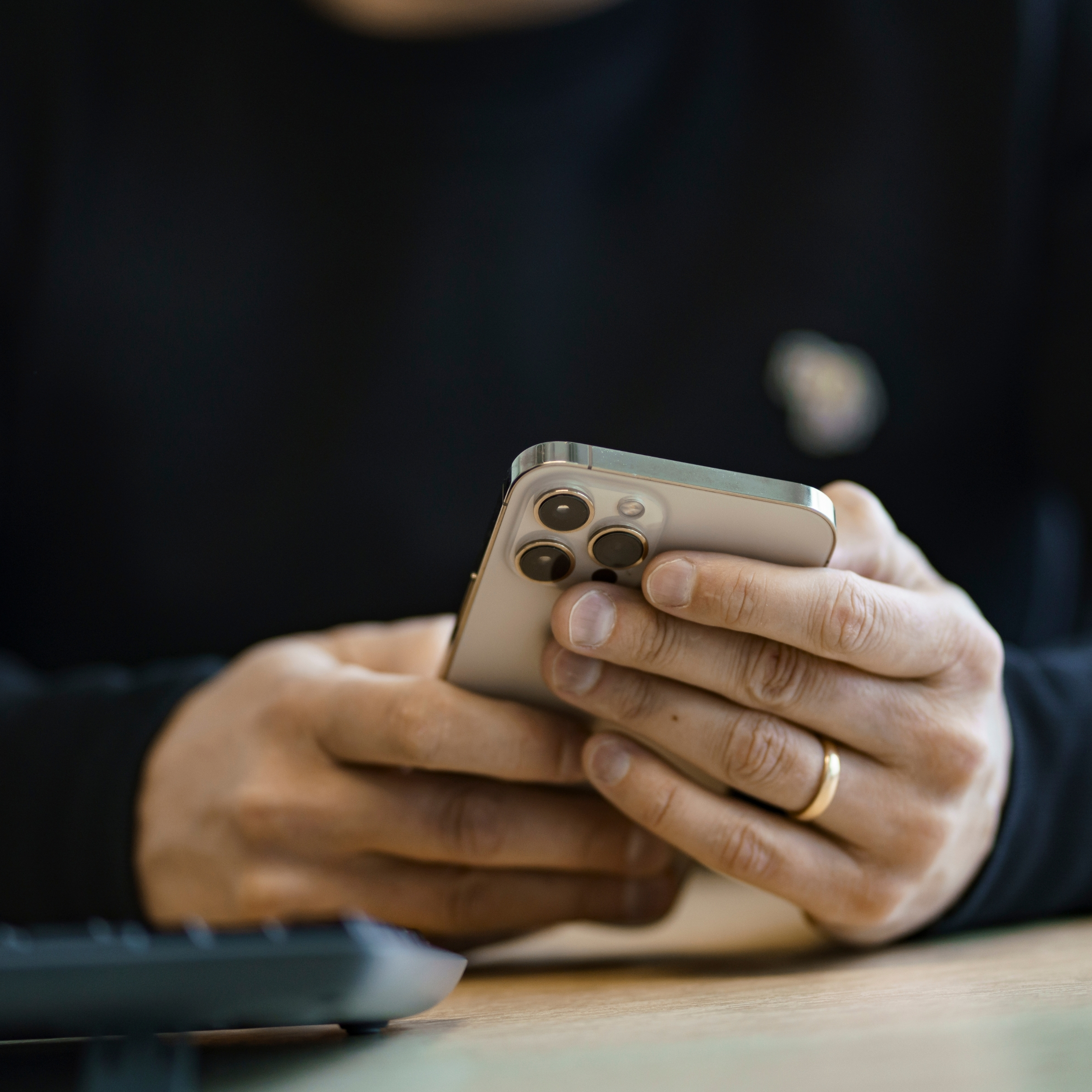 Man using his phone