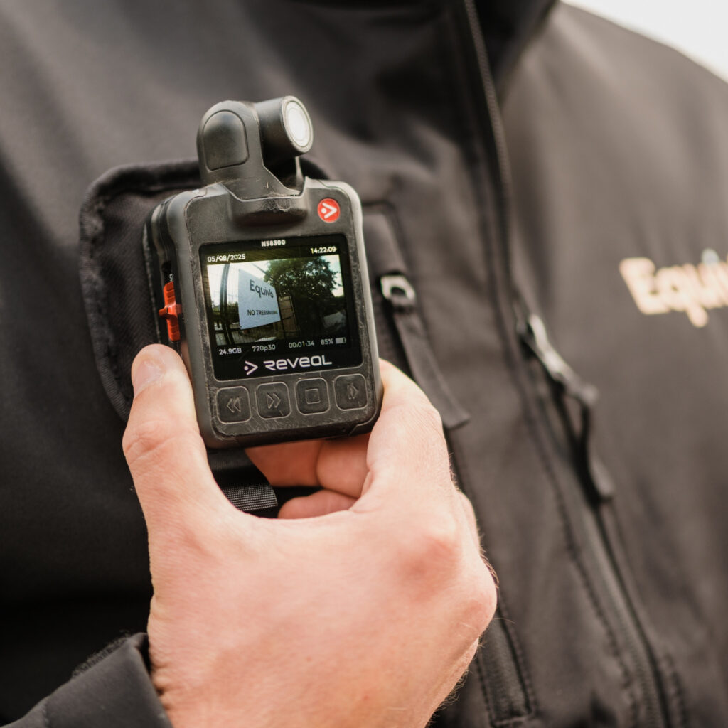 Agents body worn video capturing evidence at a squatter eviction site