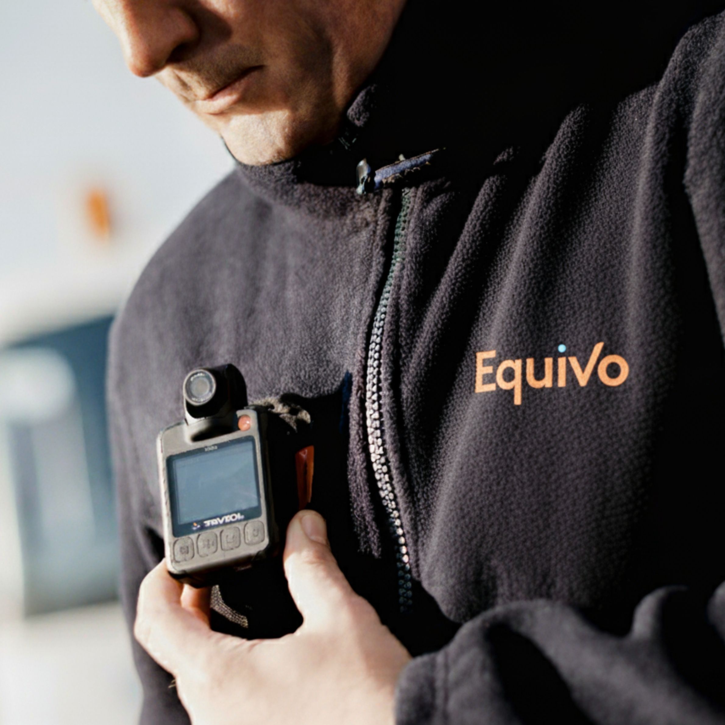 Agent with his body worn video camera