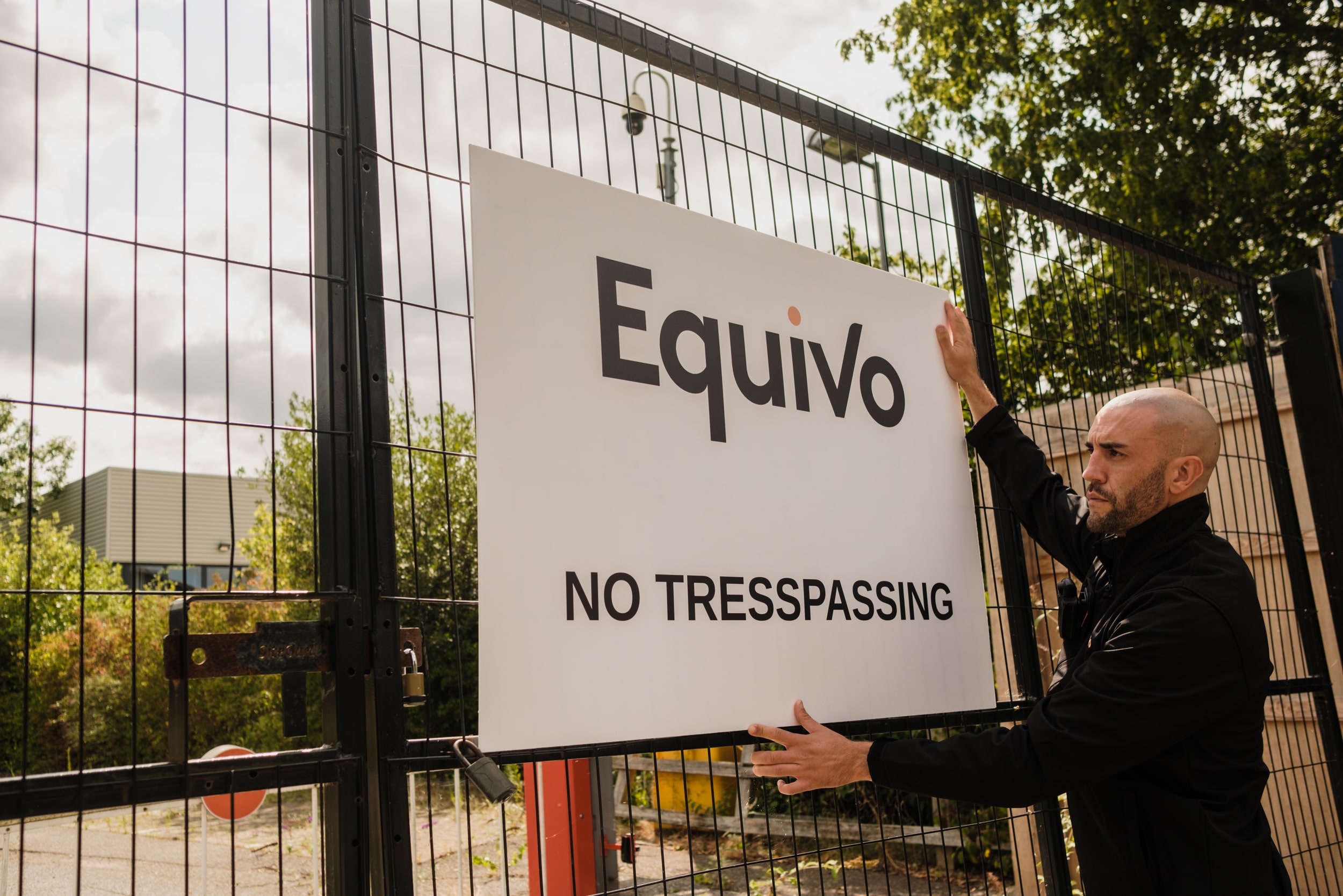 Equivo HCEO securing a site after carrying out squatter evictions job